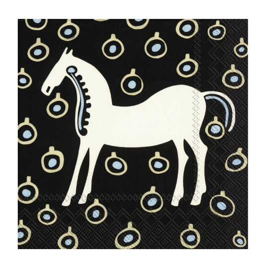 Marimekko Musta Tamma Brown Napkin