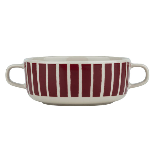 Marimekko Piccolo Bowl With Handles 5dl Burgundy