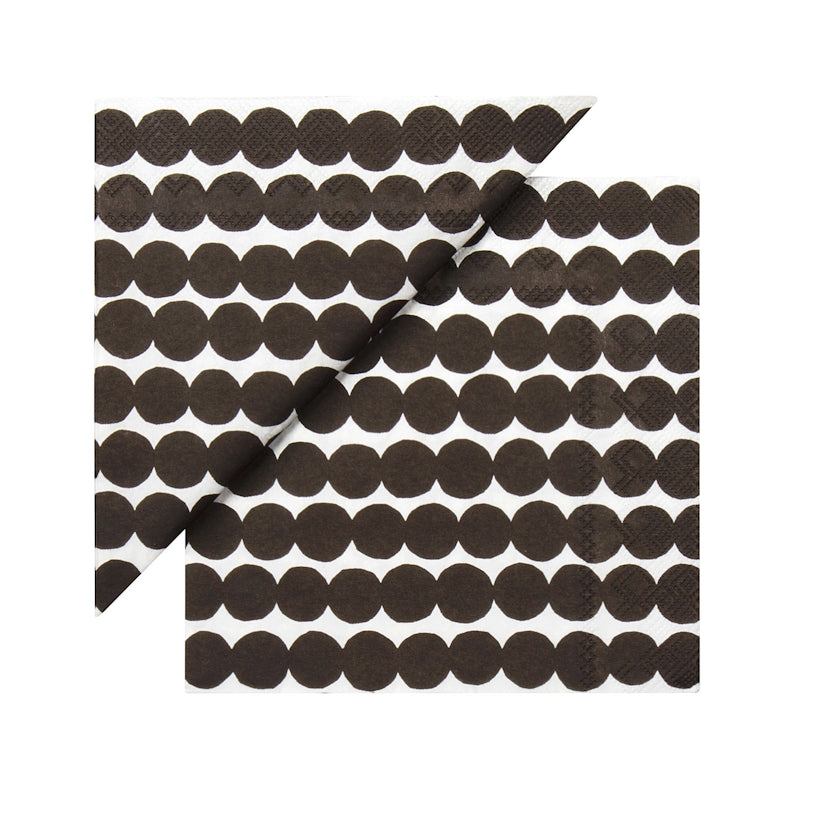 Marimekko Rasymatto Black Cocktail Napkin