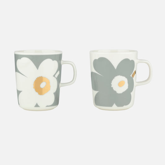 Marimekko-unikko-anniversary-mug-set-grey-gold-2pk