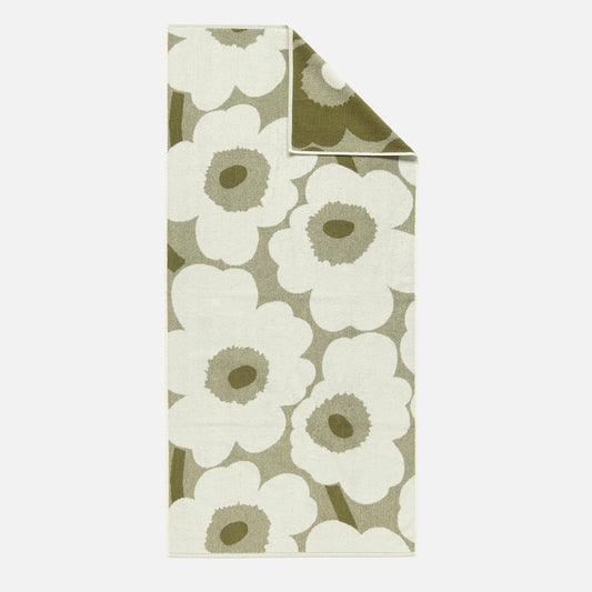 Marimekko Unikko Bath Towel Green Umber