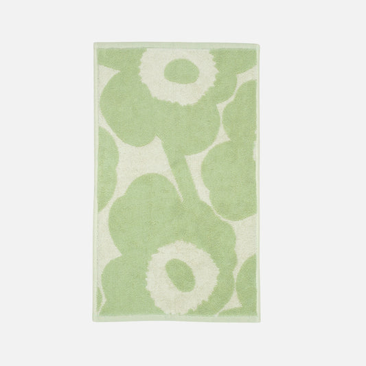 Marimekko-unikko-cotton-guest-towel-sage