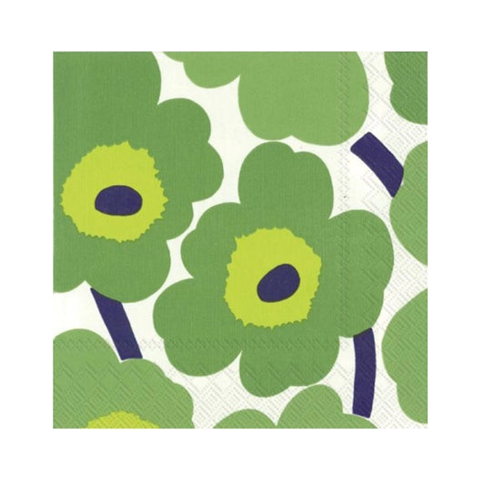 Marimekko Unikko Green Cocktail Napkin