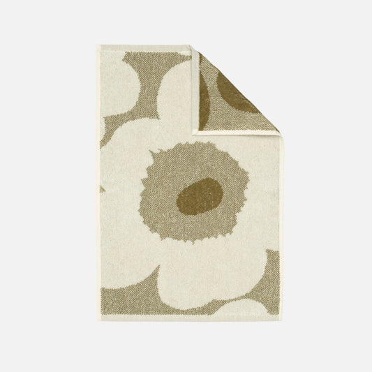 Marimekko Unikko Guest Towel Green Umber