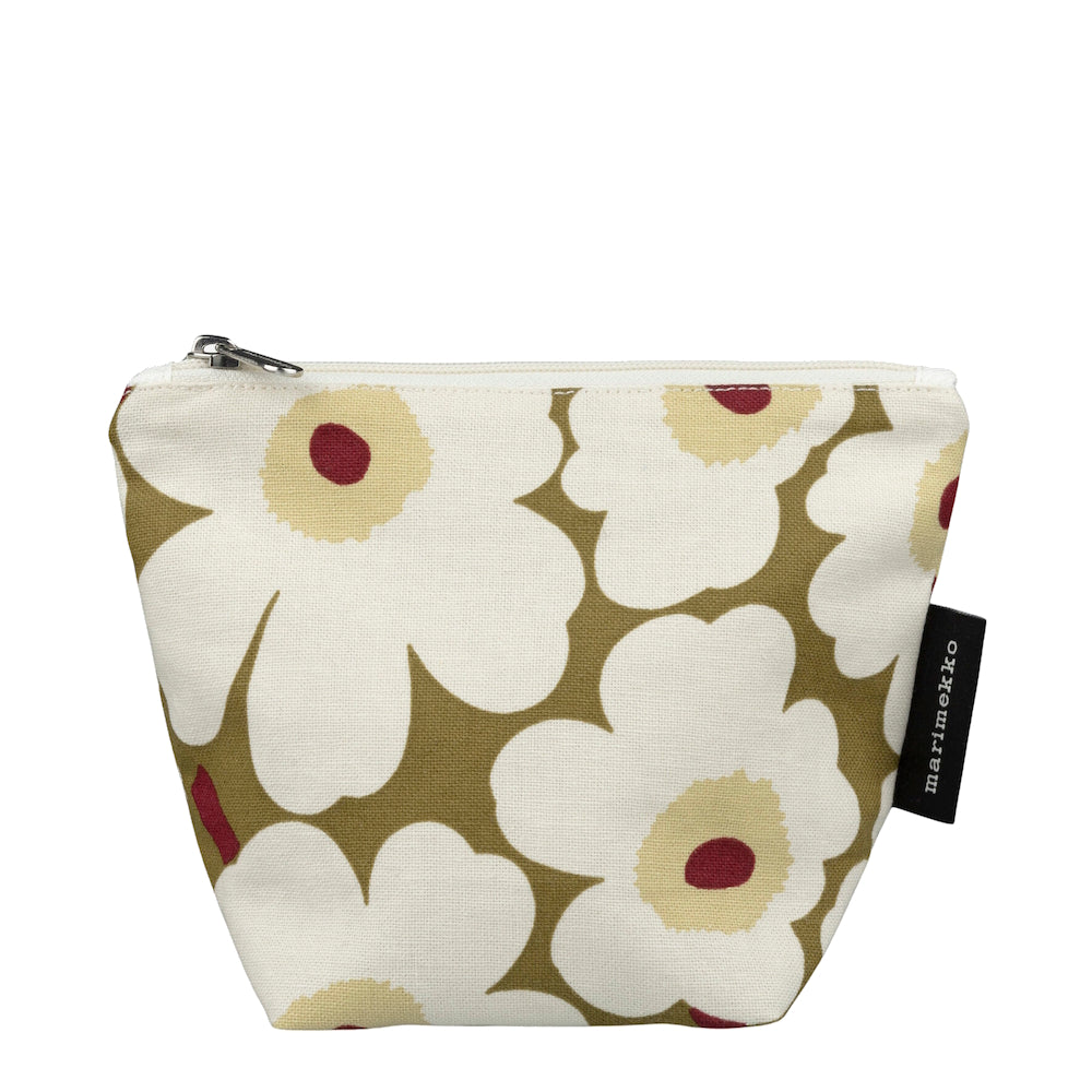 Marimekko Unikko Kait Cosmetic Bag Green Umber