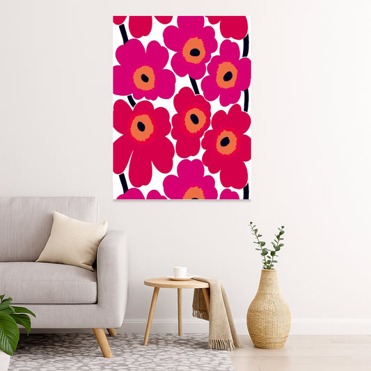 Marimekko Unikko Red Fabric Canvas