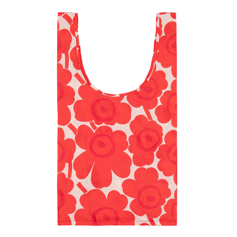 Marimekko Unikko Smartbag Red–Light Pink – Reusable Shopping Bag