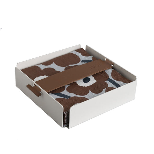 Miiko Napkin Holder Cream-Brown 25x25