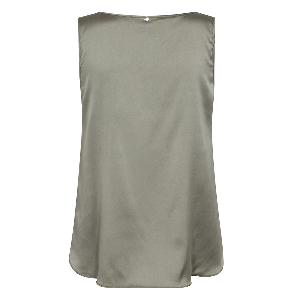 Mos Mosh Astrid V-Neck Silk Tank Top Shadow