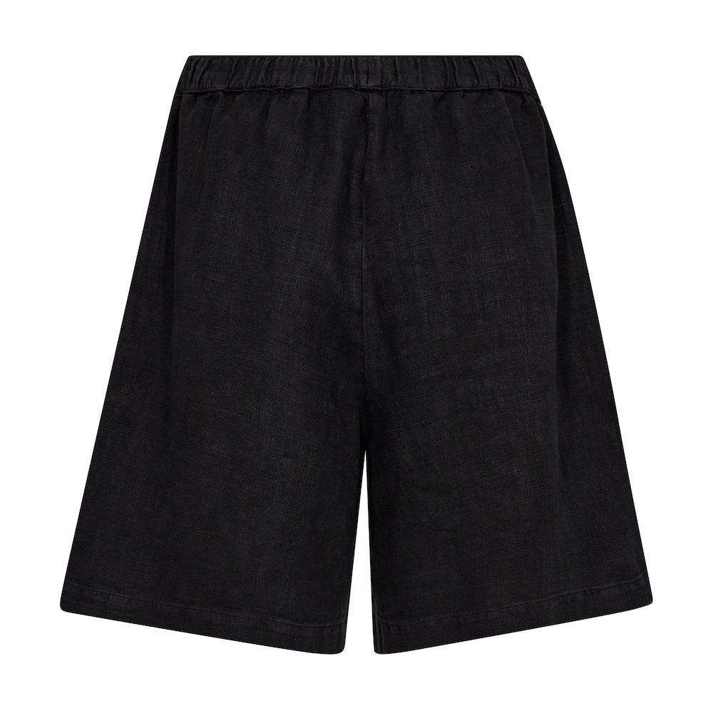 Mos Mosh Emmie Linen Bermuda Shorts Black
