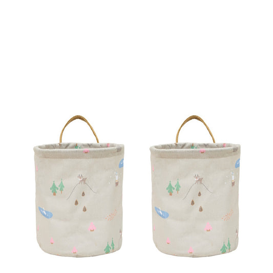 OYOY Deer & Duck Storage Basket 2 pack Small