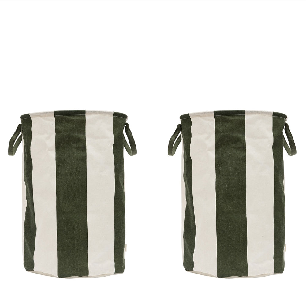 OYOY Kara Laundry & Storage Basket Large Dark Green