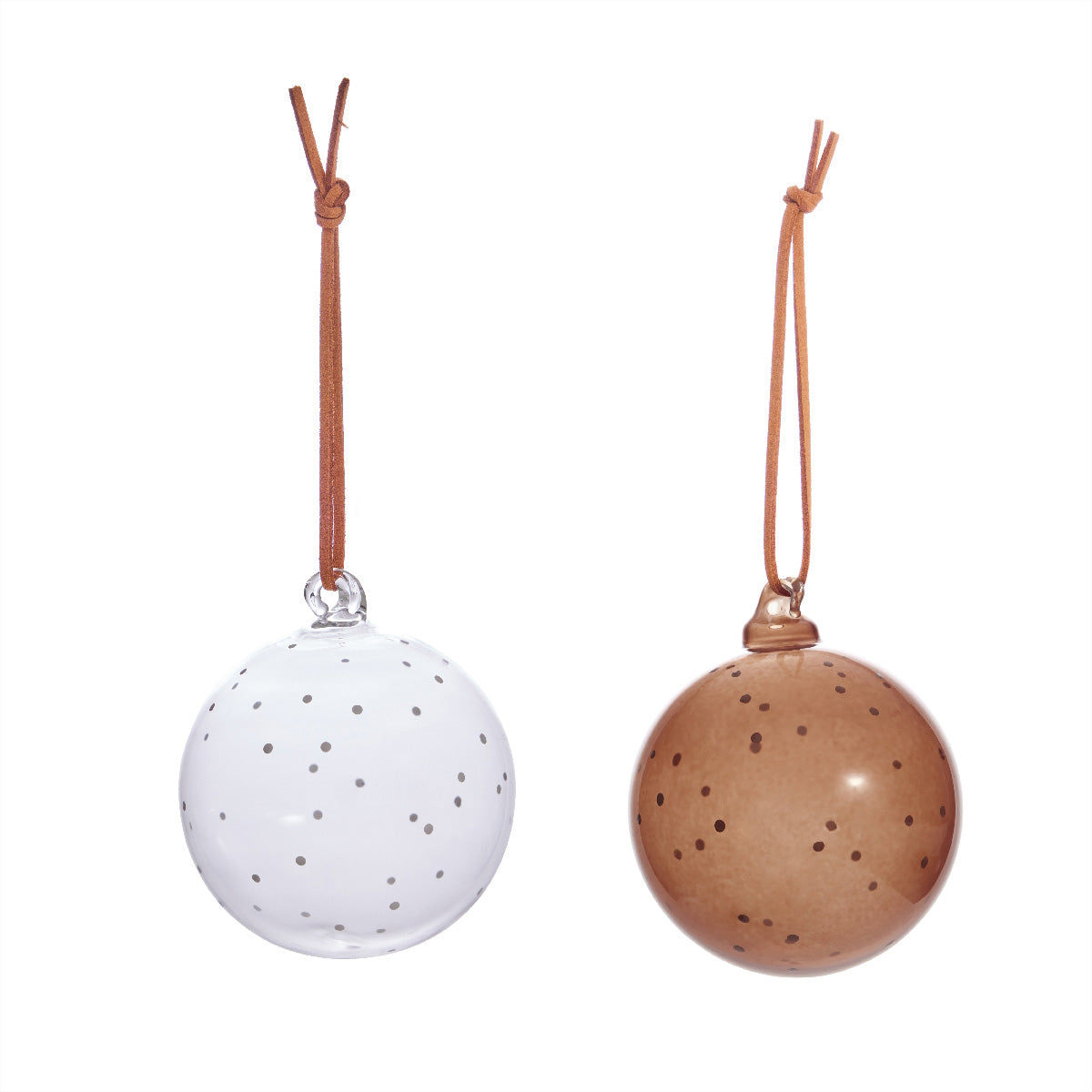 Please give me a product description for retail customers for this item called OYOY Natale Christmas Glass Balls 2 pack Green. And a 70-characted SEO title and a 160-character meta description for this product.