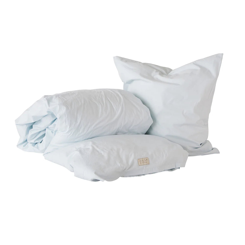 OYOY Nuku Baby Cot Bedding Ice Blue