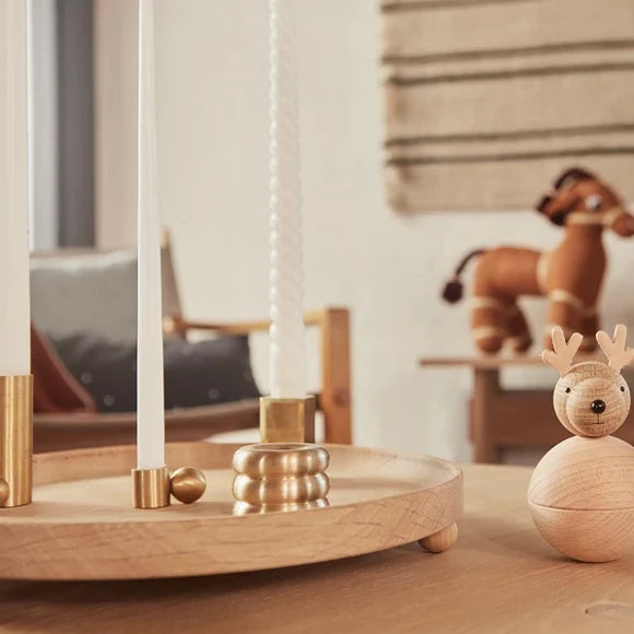 OYOY Palloa Brushed Brass Candleholder High