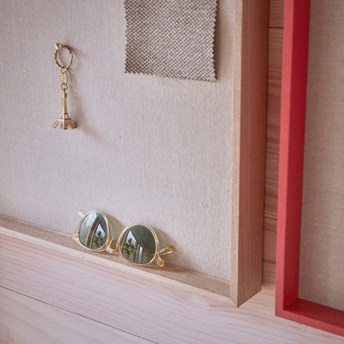 OYOY Peili Red Wood Cork Notice Board small