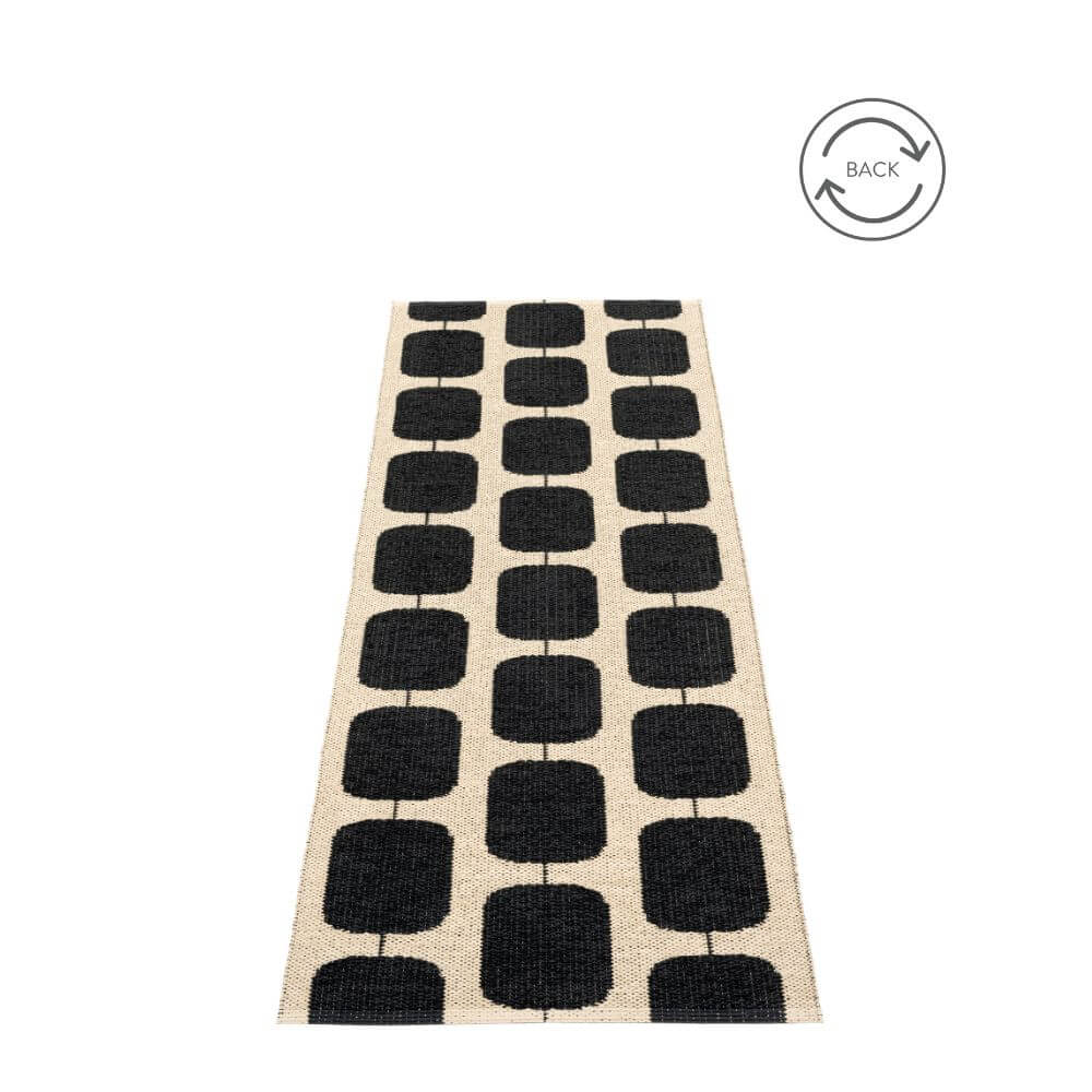 Pappelina_Rug_Sten_Black_Reverse
