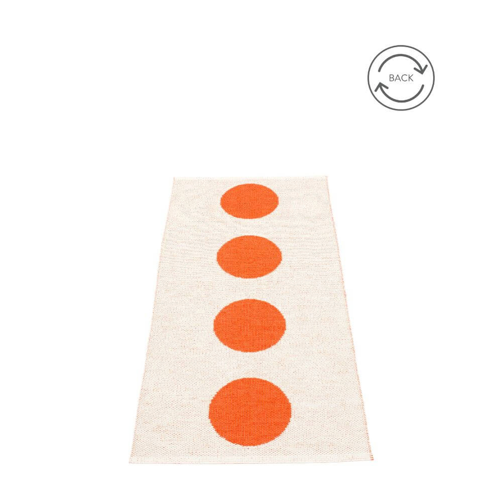Pappelina_Rug_Vera_Orange_Reverse