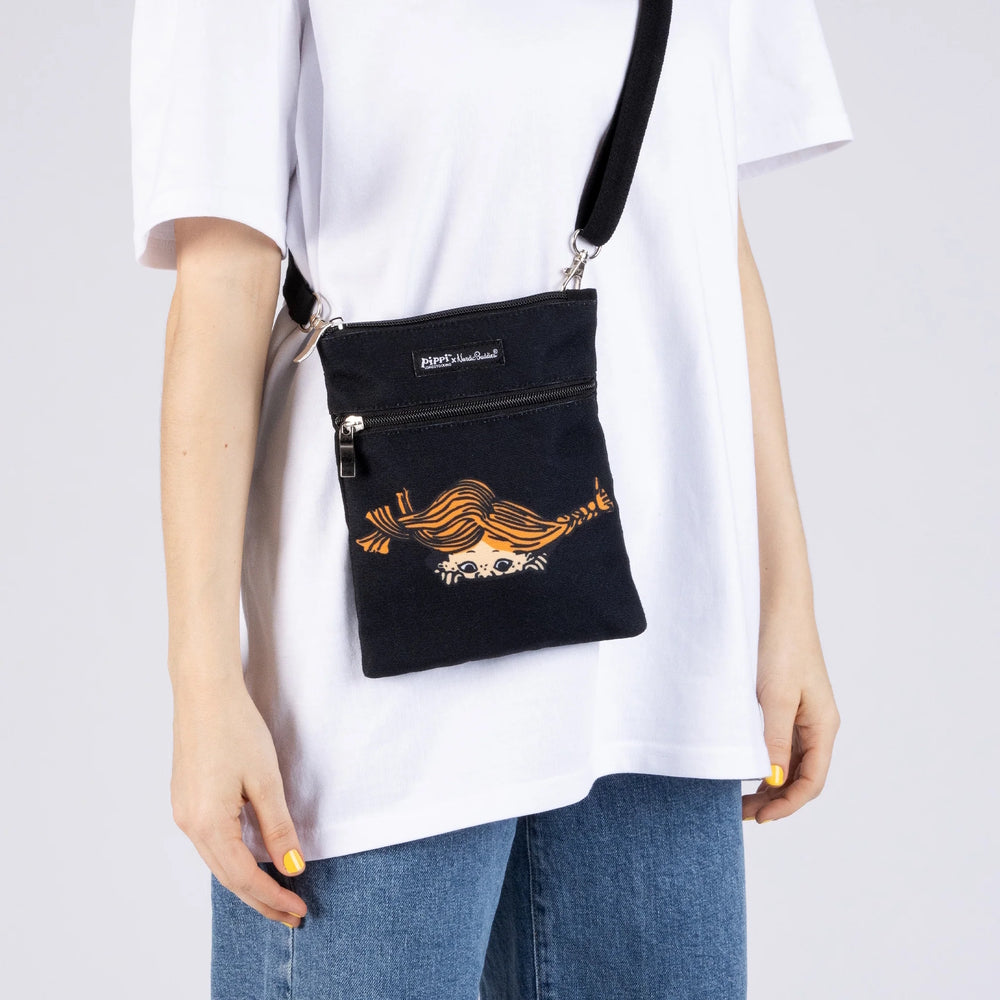 Pippi Longstocking Shoulder Bag Black