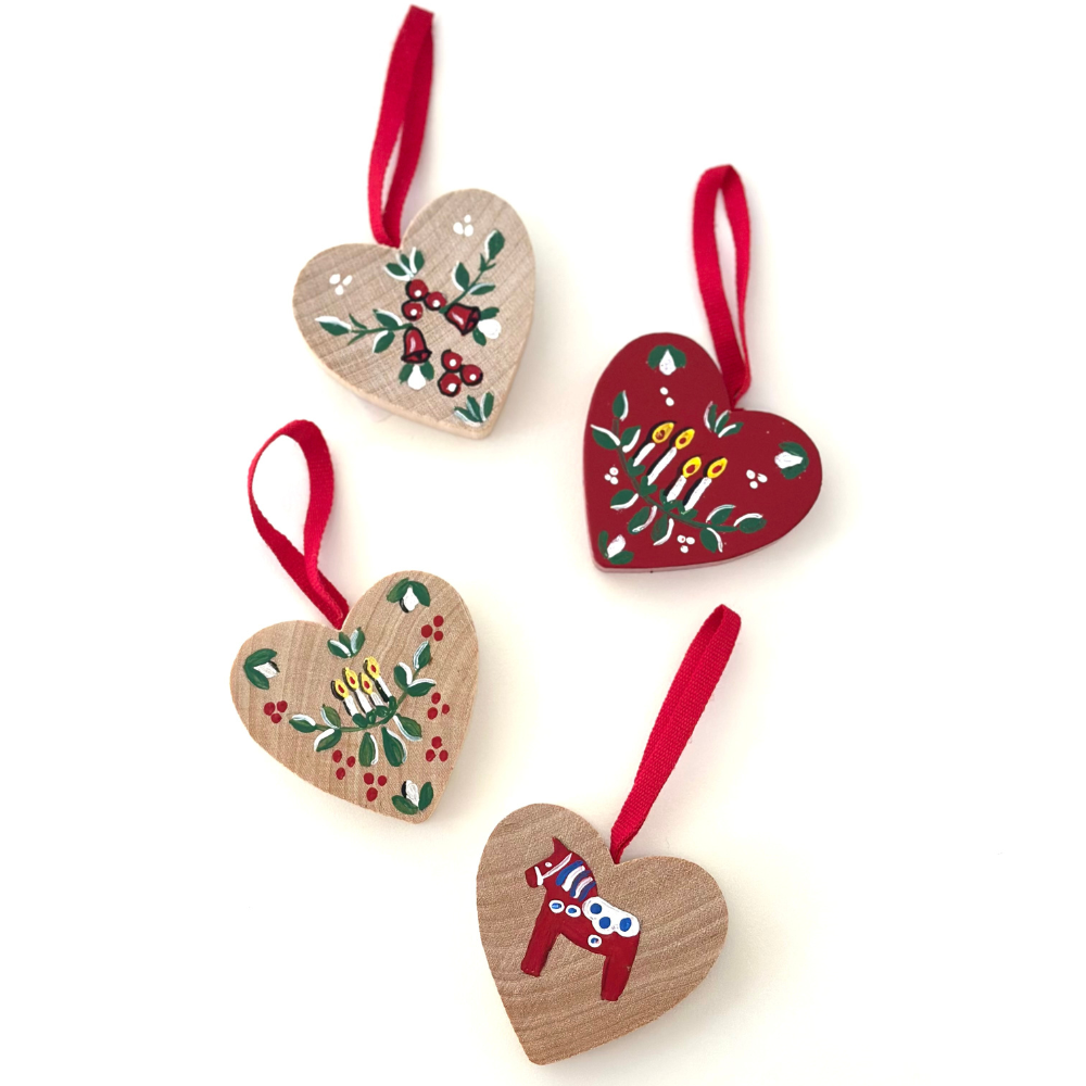 Swallings Heart Ornaments