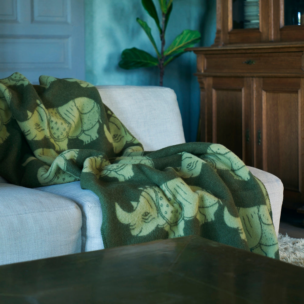 Klippan-rhino-eco-wool-blanketGreen