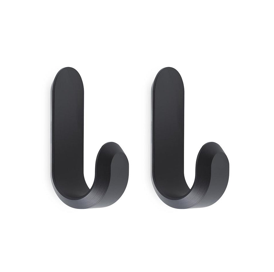 Curve Mini Hooks 2pk matte black