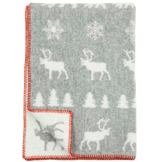 Klippan Wilderness Organic Wool Kids Blanket Grey