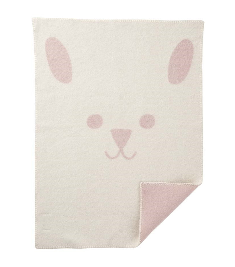Klippan-rabbit-organic-wool-baby-blanket-white-pink