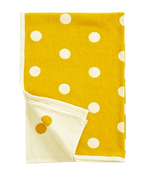 Klippan Dots Kids Cotton Blanket yellow