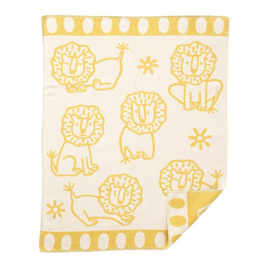 Klippan Lion Organic Cotton Blanket Yellow