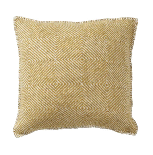 Klippan-gooseye-recycled-wool-cushion-cover-yellow