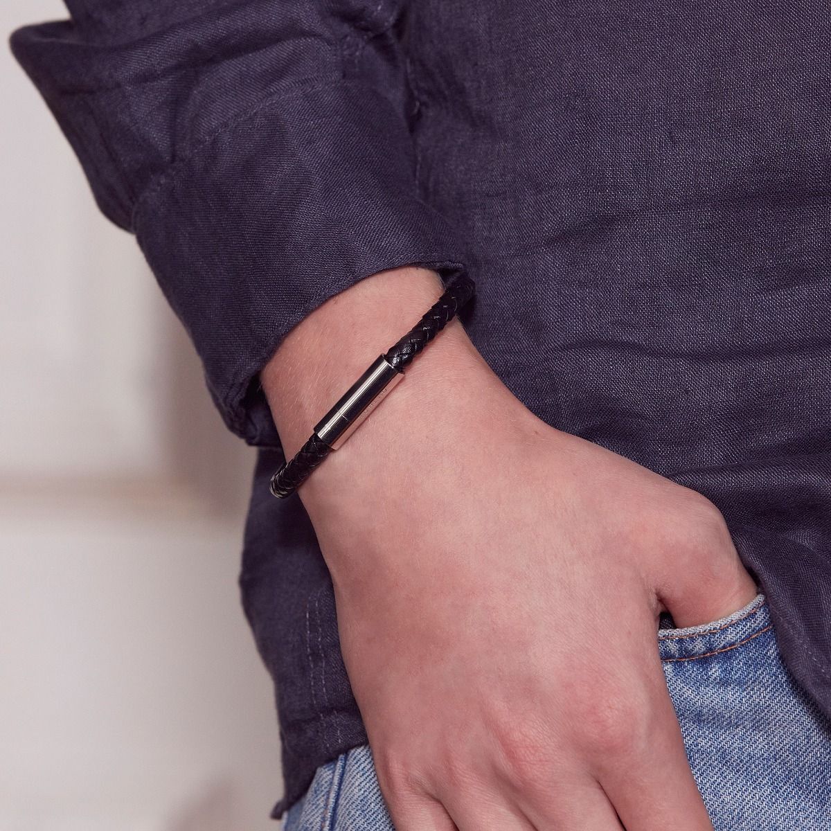 Franky Bracelet Leather Black