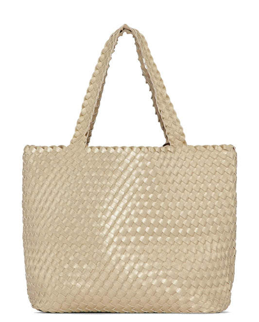 Woven Tote Bag ivory-platin