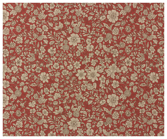 Maileg Giftwrap Blossom Red 10m