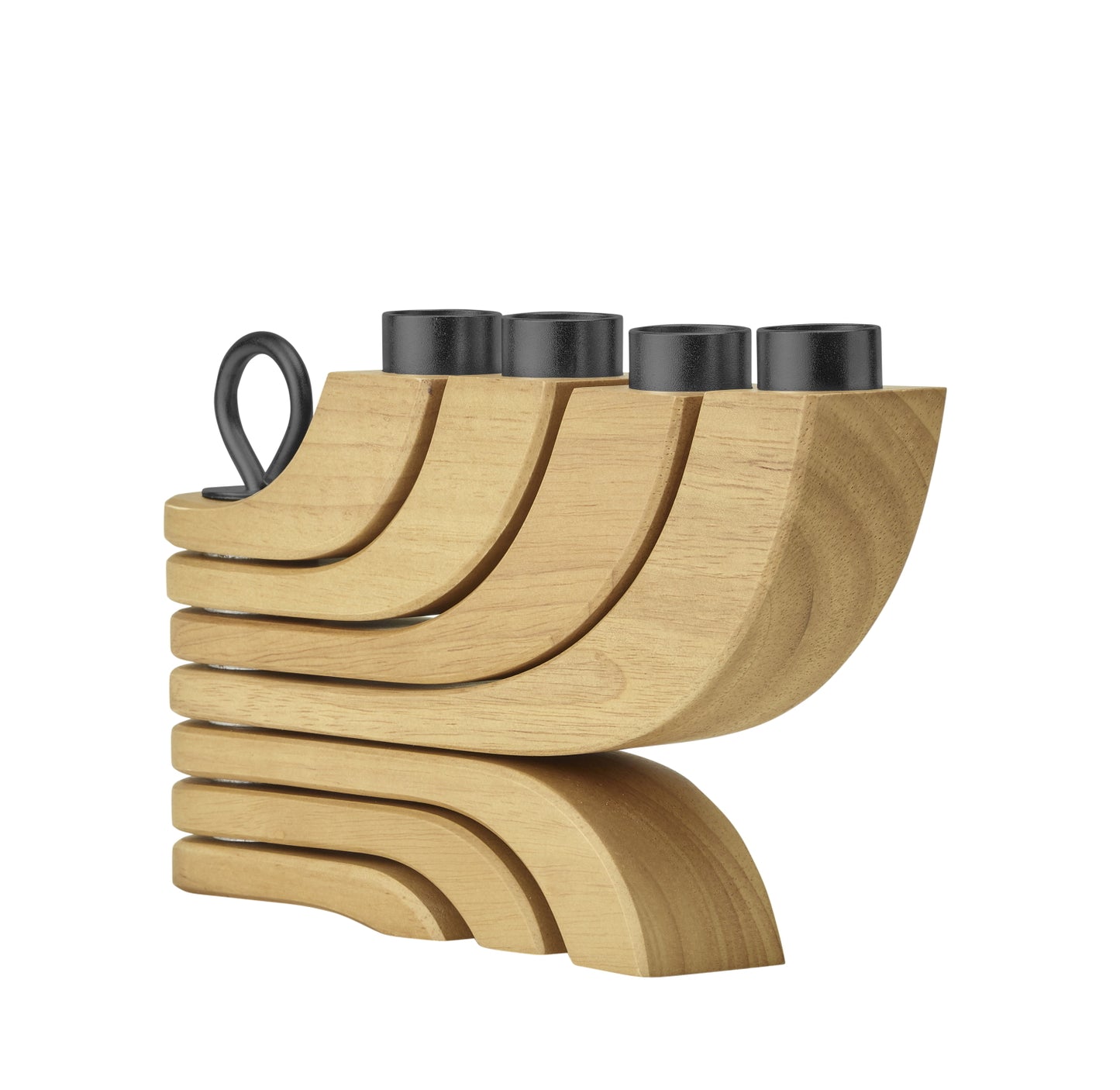 Nordic Light Candle Holder 4 wood