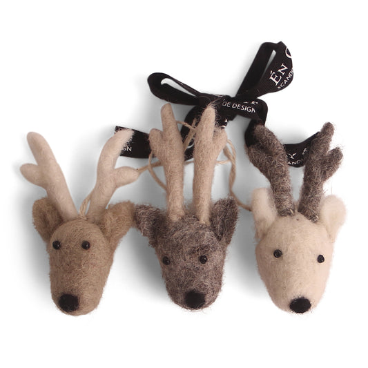 Gry & Sif Reindeer Faces Mini Decoration 3pk