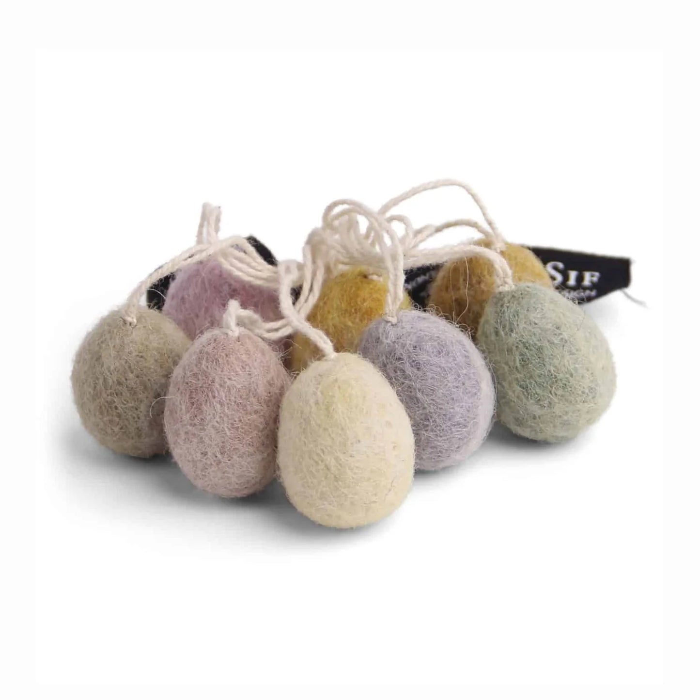 Felt Egg Mini Decoration 8pk pastel marble