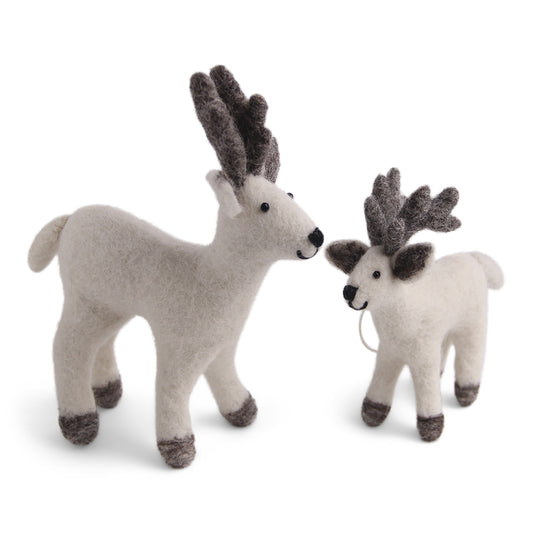 Gry & Sif Reindeer Mother & Baby white