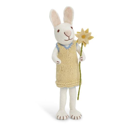 Gry & Sif Bunny Big White dress & flower