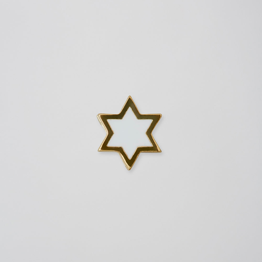 Star Charm Gold White