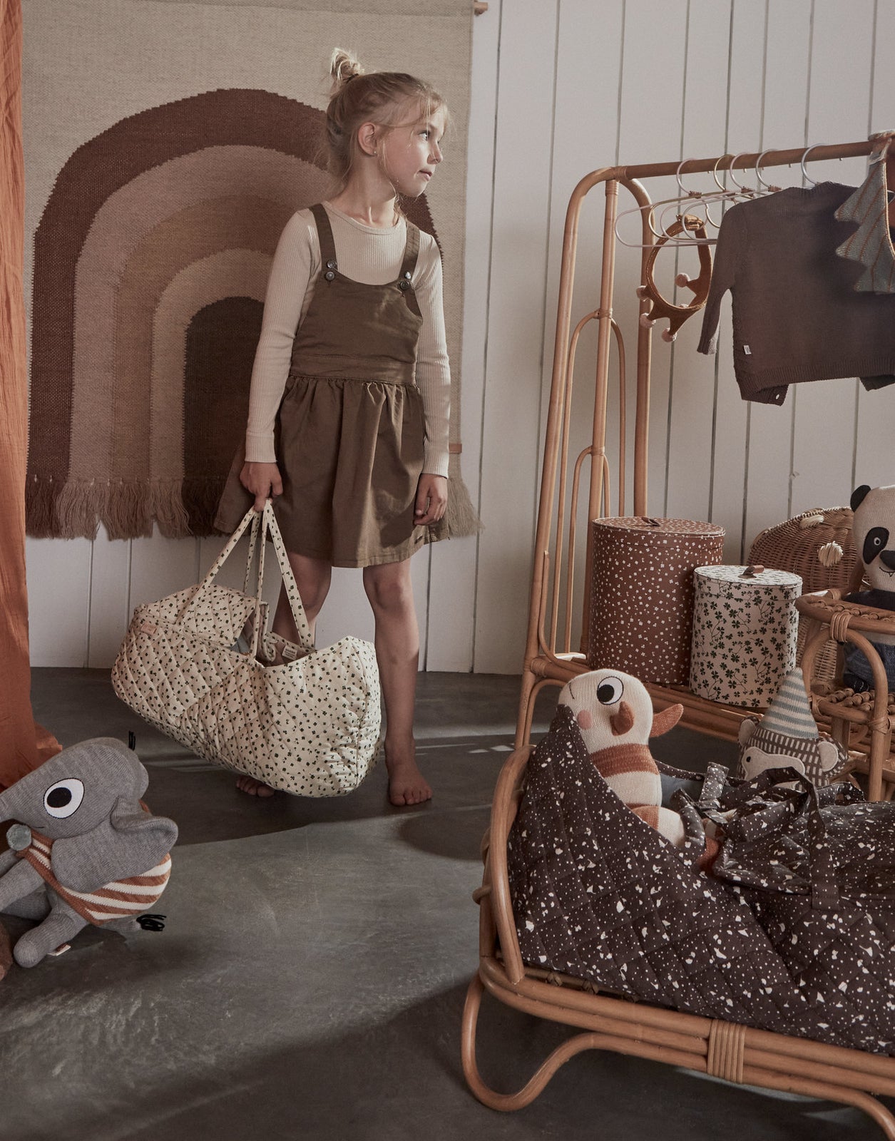 OYOY Doll Carry Cot Brown