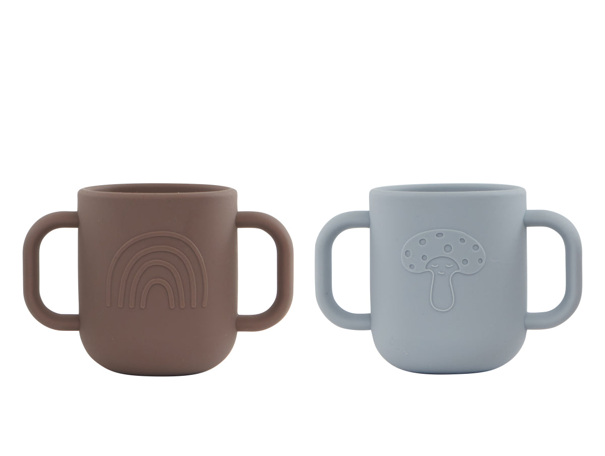 OYOY Kappu Cup 2pc dusty blue-choko