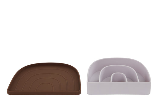 OYOY-rainbow-plate-bowl-caramel-lavender