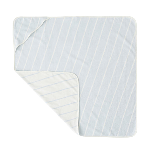 OYOY Raita Organic Cotton Kids Hooded Towel Offwhite-Light Blue