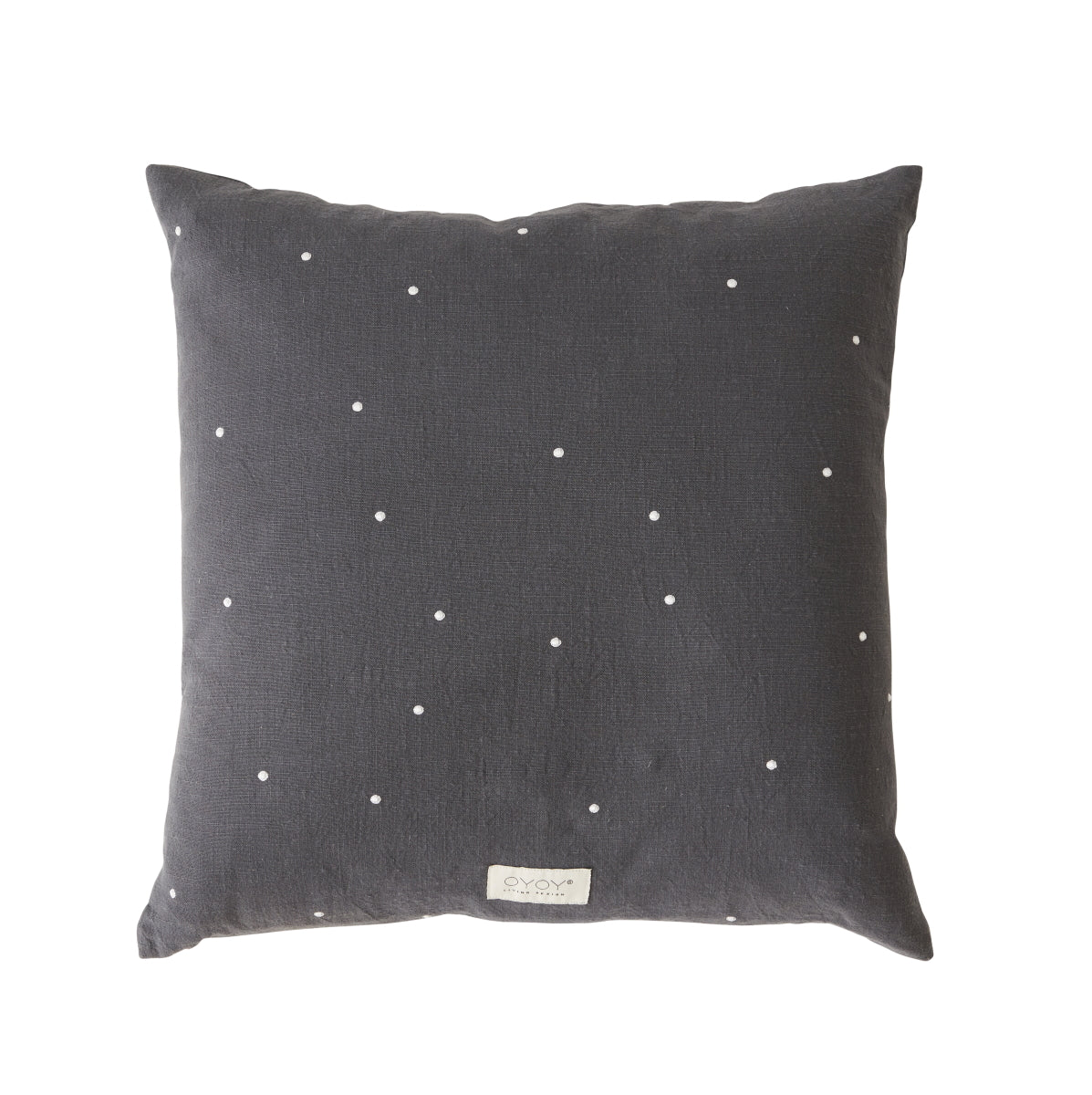 OYOY Kyoto Dot Cushion Square Anthracite