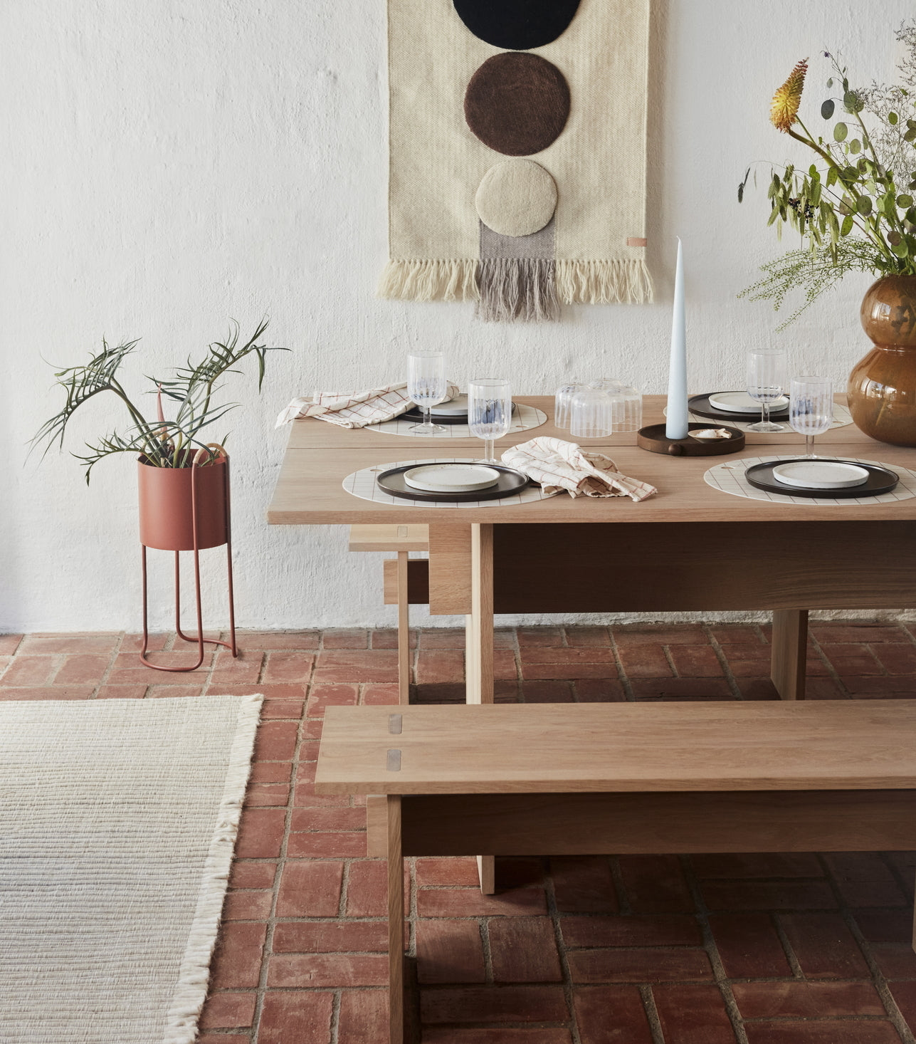 OYOY-putki-runner-off-white-melange