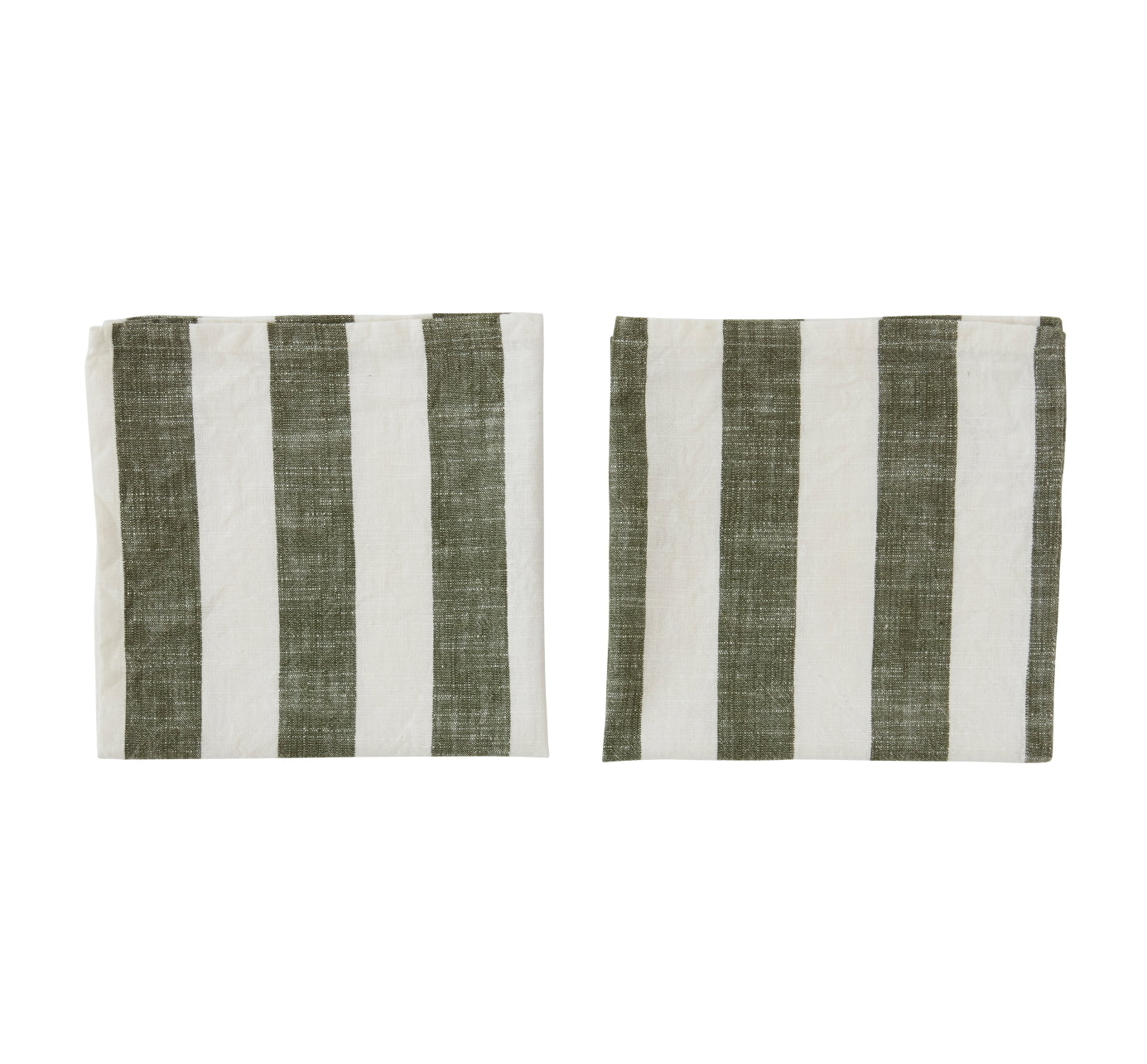 OYOY Striped Napkin 2pk olive