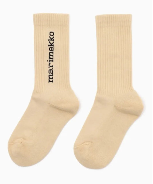 Marimekko Puikea Logo Socks beige