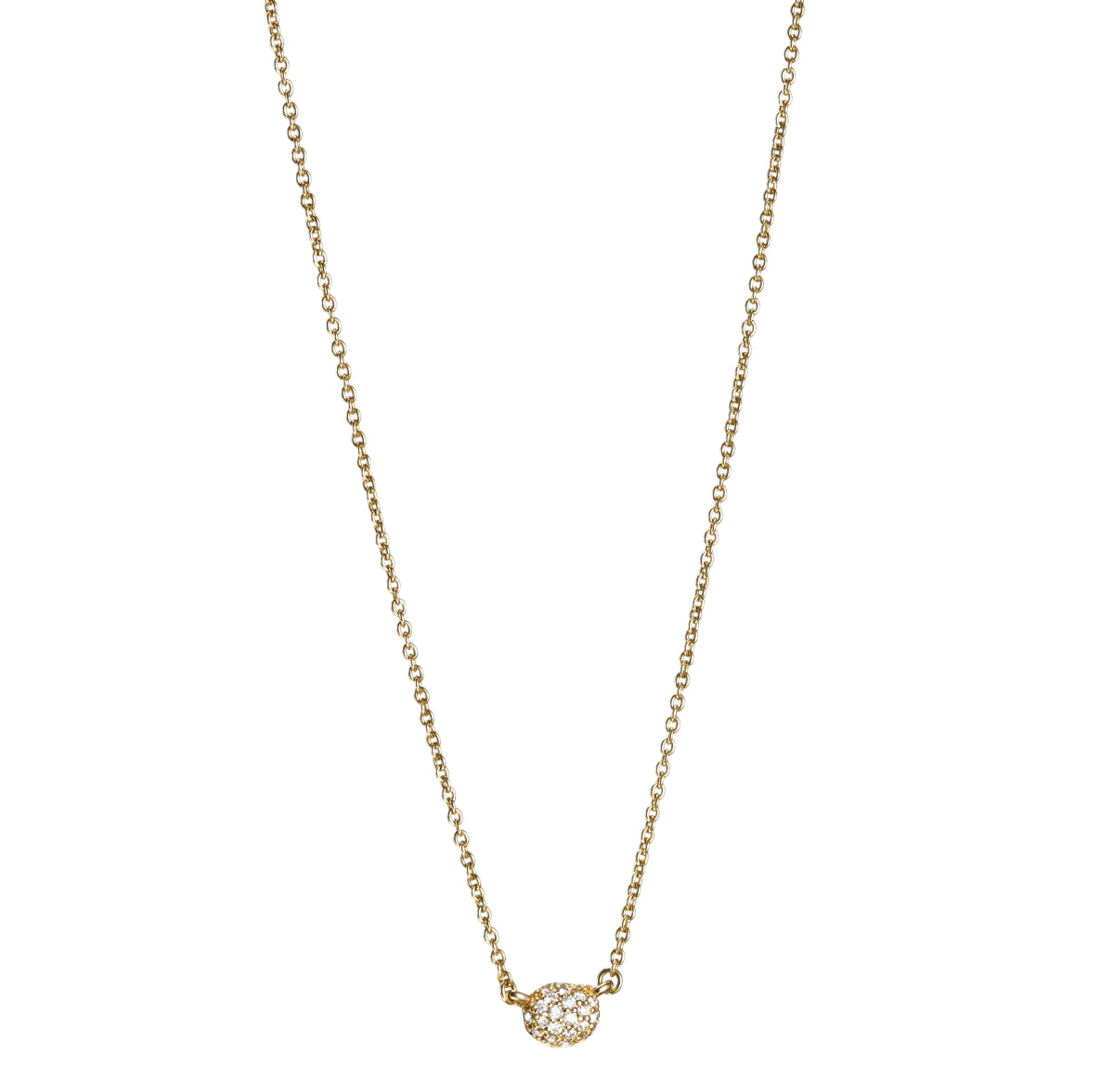 Love Bead Necklace Diamonds Gold