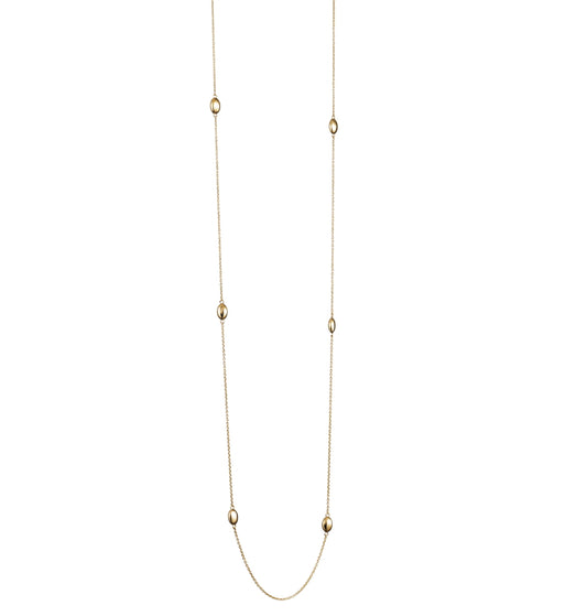 Love Bead Long Necklace Gold
